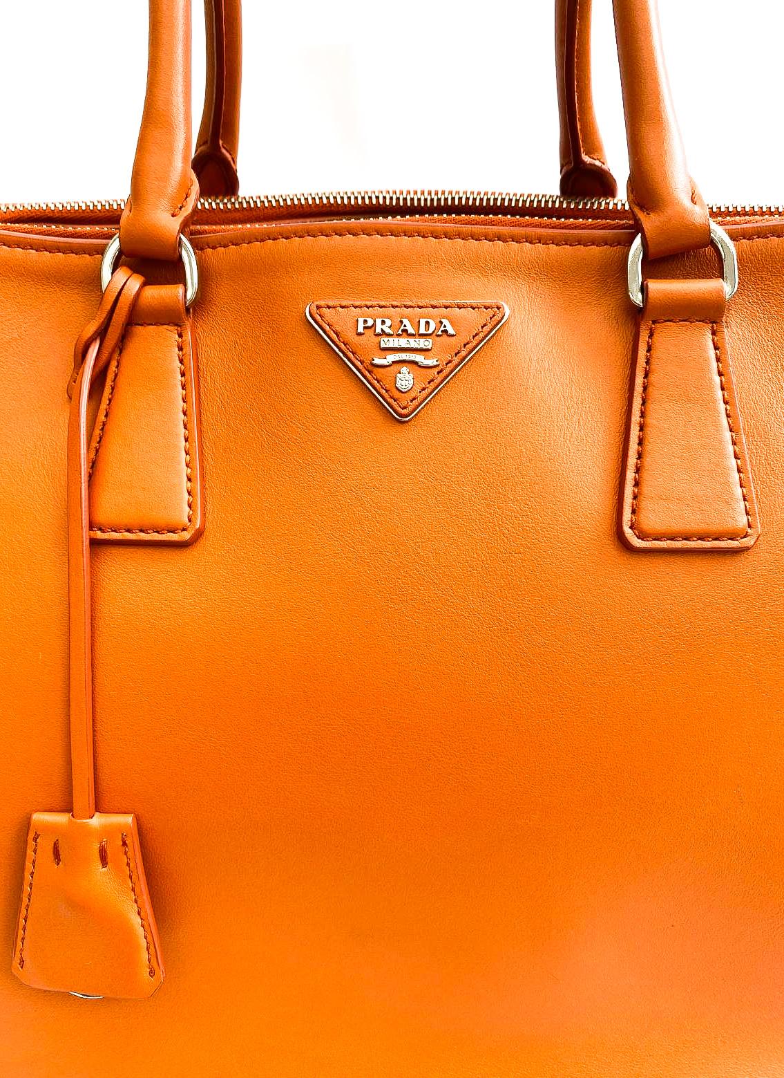 A fine orange leather 'Galleria' handbag, Prada, Italy, 2016 1