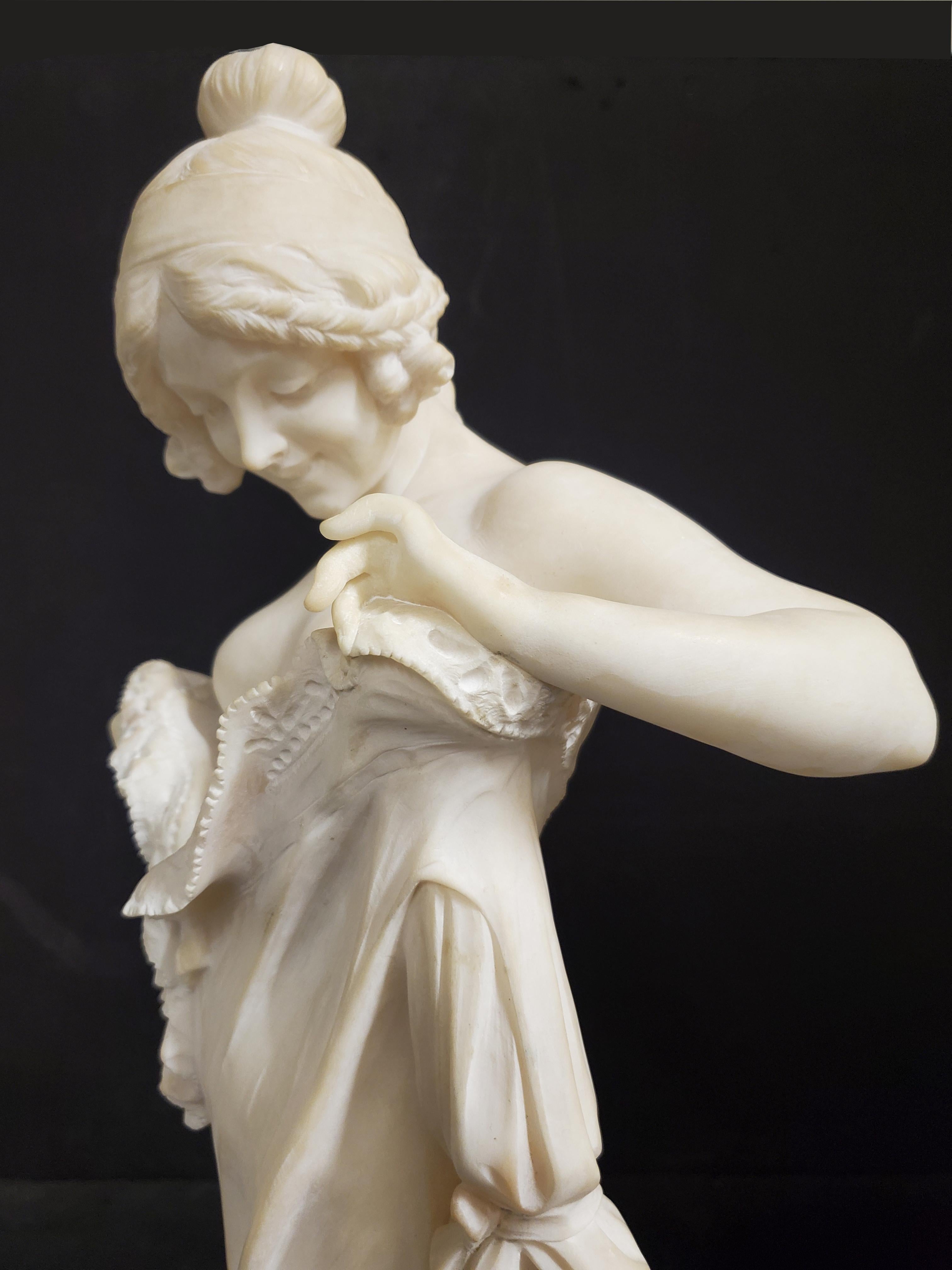 Una bella scultura originale di donna scolpita a mano firmata F. Vichi in vendita 8