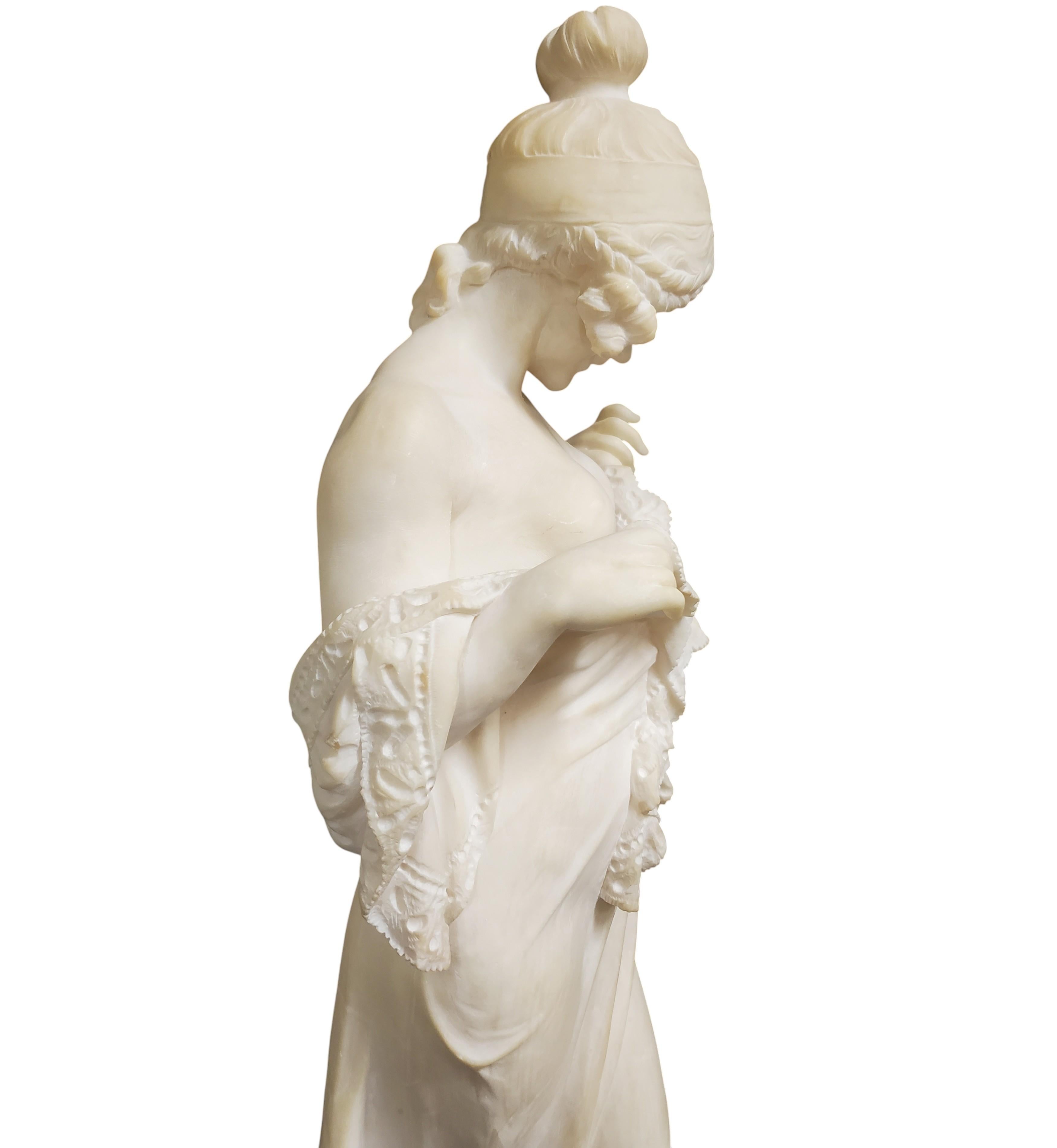 Una bella scultura originale di donna scolpita a mano firmata F. Vichi in vendita 10