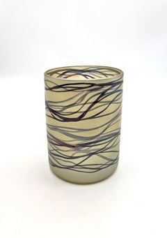 A fine painted vase by Klaus and Isgard Moje, made 1979