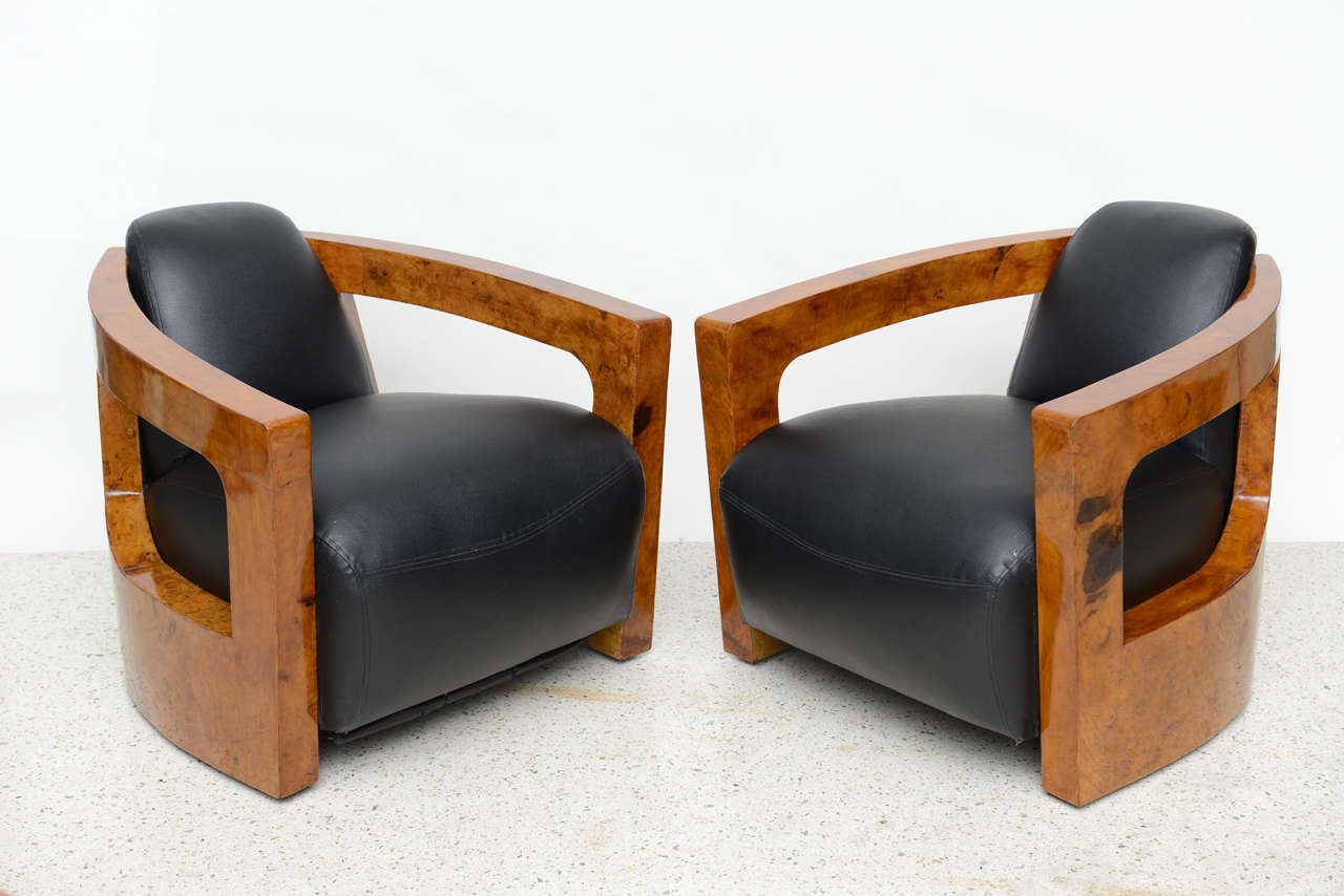 Mid-Century Modern Fine Pair Italian Modern Rootwood Armchairs, 1960s