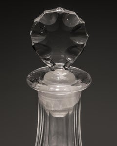 Fine Pair of 18th Century Decanters Engraved with Swags and Stars