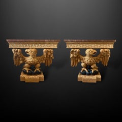 A Fine Pair of 18th Century William Kent style  Eagle Console Tables