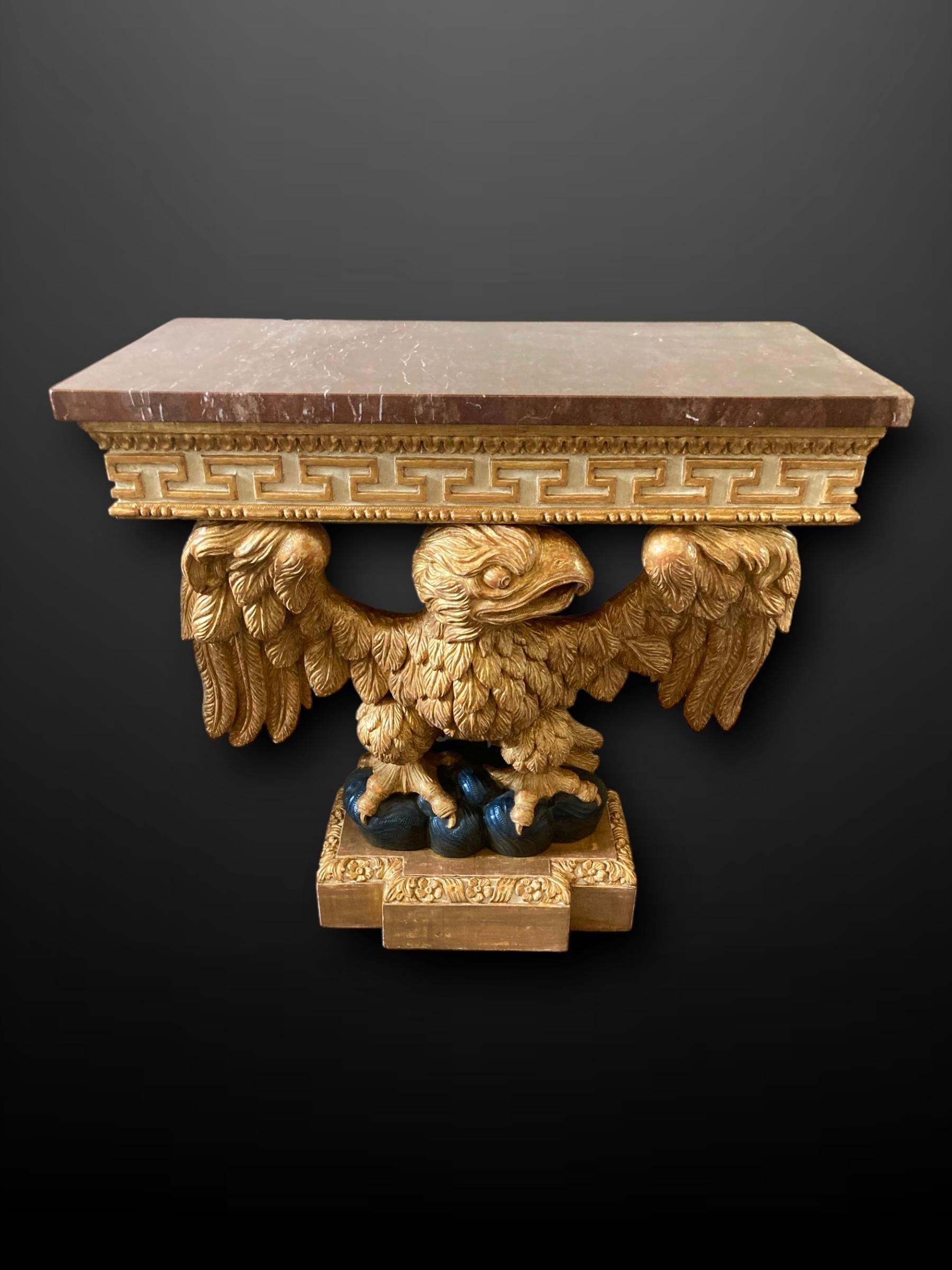 Ein schönes Paar William Kent-Stücke im Stil des 18. Jahrhunderts  Eagle Konsolentische (20. Jahrhundert) im Angebot