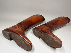 A fine pair of 1930's Argentine-made riding / polo leather knee-high boots