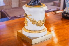 Una bella coppia di candelabri classici francesi del XIX secolo con raffinate montature in bronzo dorato