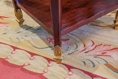 A fine pair of 19th c marble top and gilt bronze nightstands  by Maison Krieger