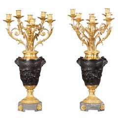 Antique A Fine Pair of 19th Century Candelabra After Claude-Michel Clodion