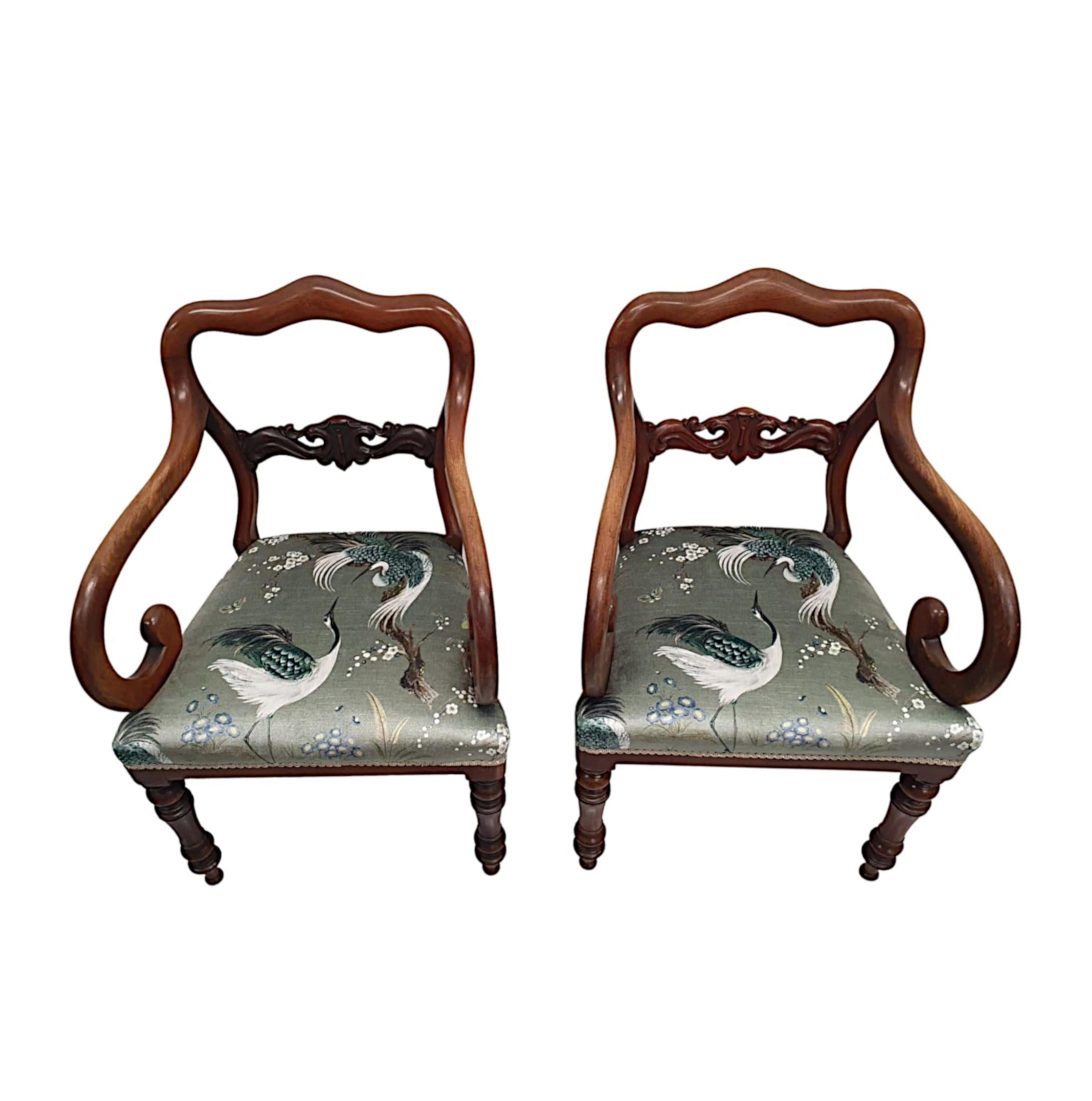 A Fine Pair of 19th Century Carver Armchairs In Good Condition For Sale In Dublin, IE