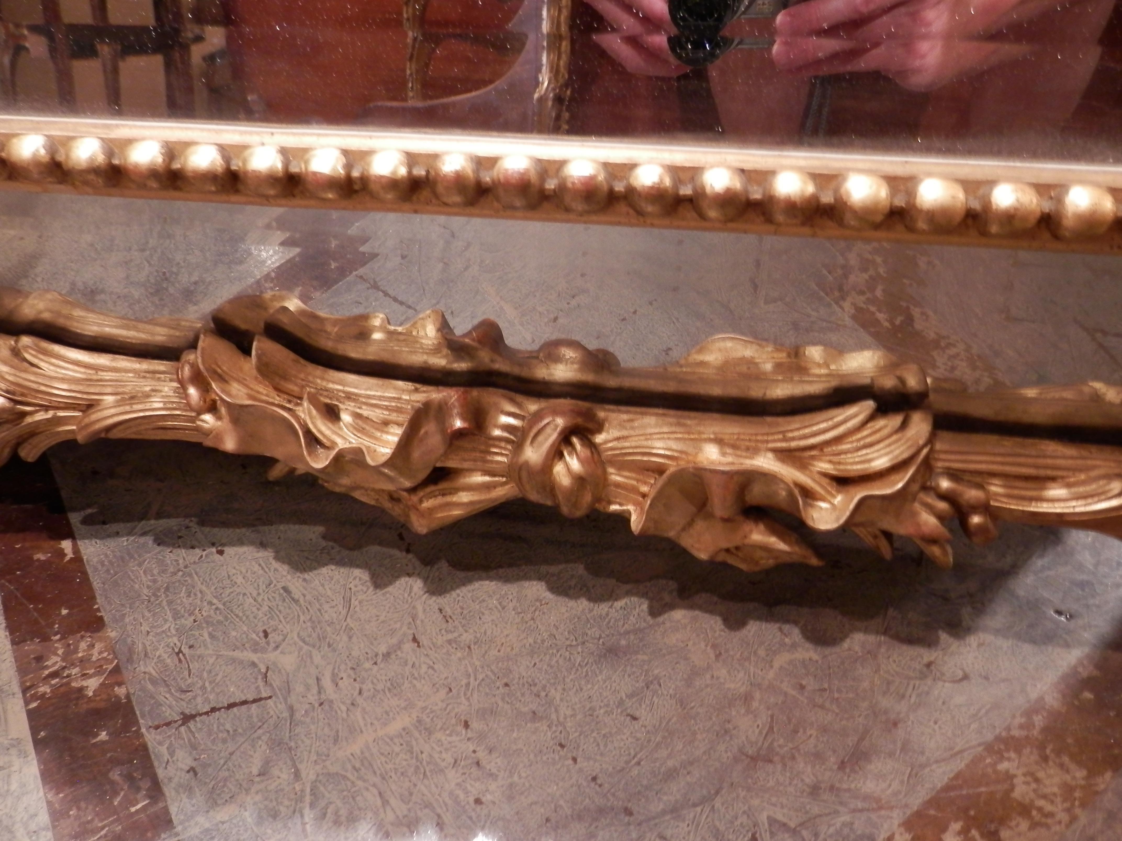 Fine Pair of 19th Century French Louis XV Gilt Carved Mirrors In Good Condition In Dallas, TX