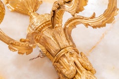 Fine Pair of 19th Century French Louis XVI Gilt Bronze Sconces