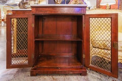 A fine pair of 19th century Regency mahogany and parcel gilt bookcases.