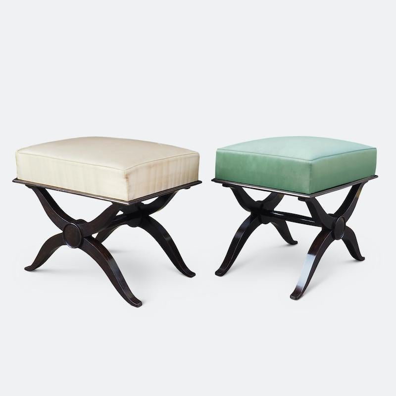 French Fine Pair of Andre Arbus Footstools