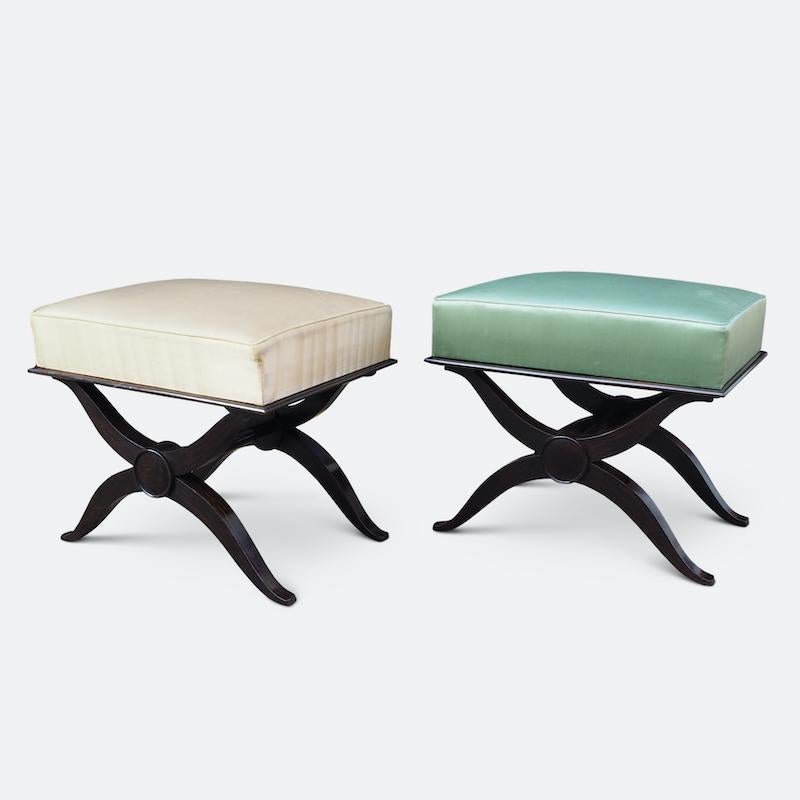 Fine Pair of Andre Arbus Footstools In Good Condition In London, GB