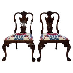 A Fine Pair of Antique George II Walnut Side Chairs