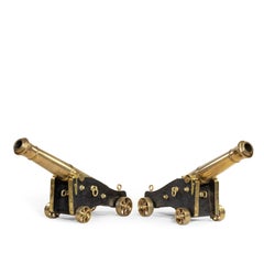 Fine Pair of Bronze Cannon by McAndrew and Woore English, circa 1850