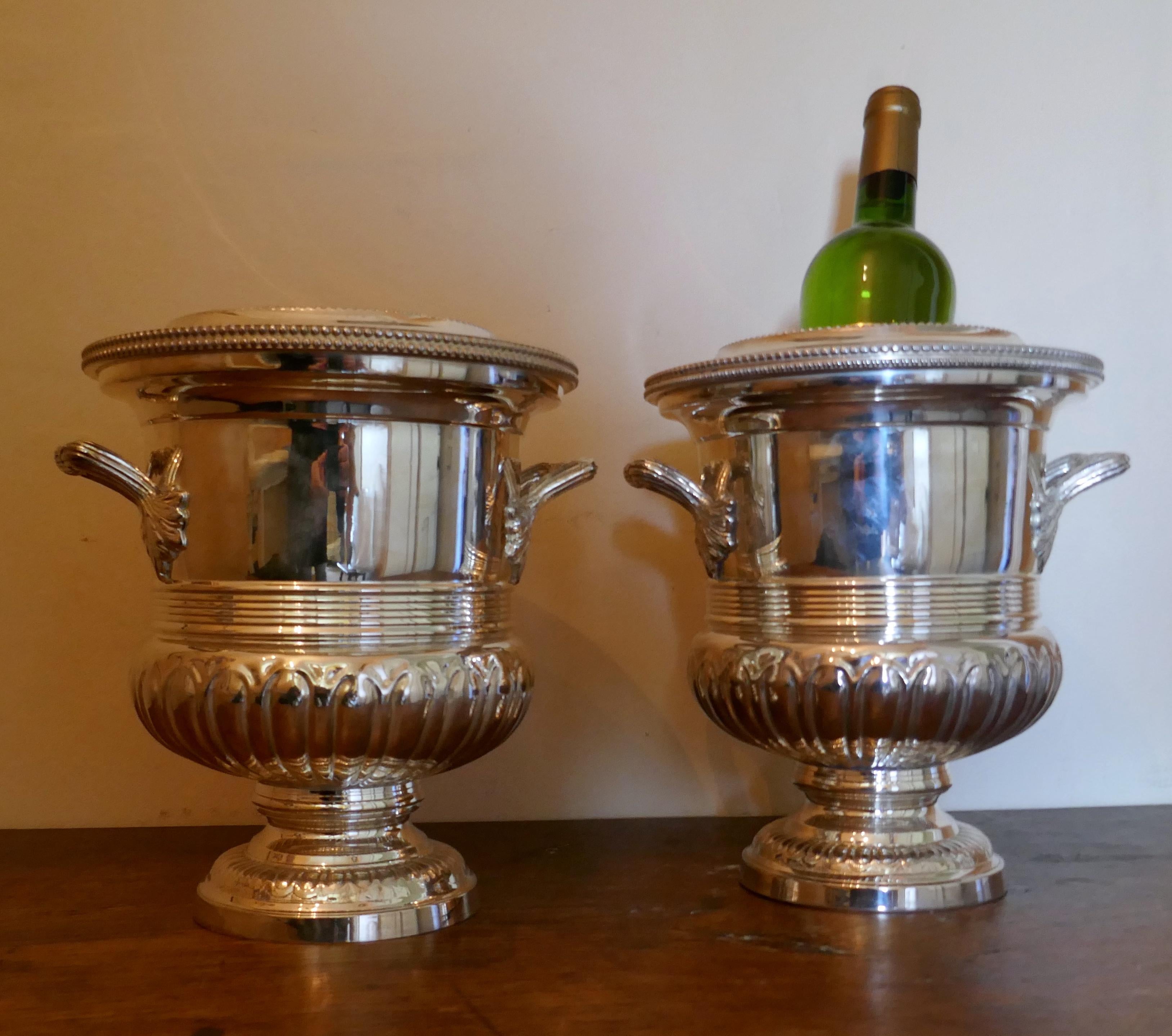 George III Fine Pair of Campana Style Wine Coolers, Champagne Ice Buckets For Sale