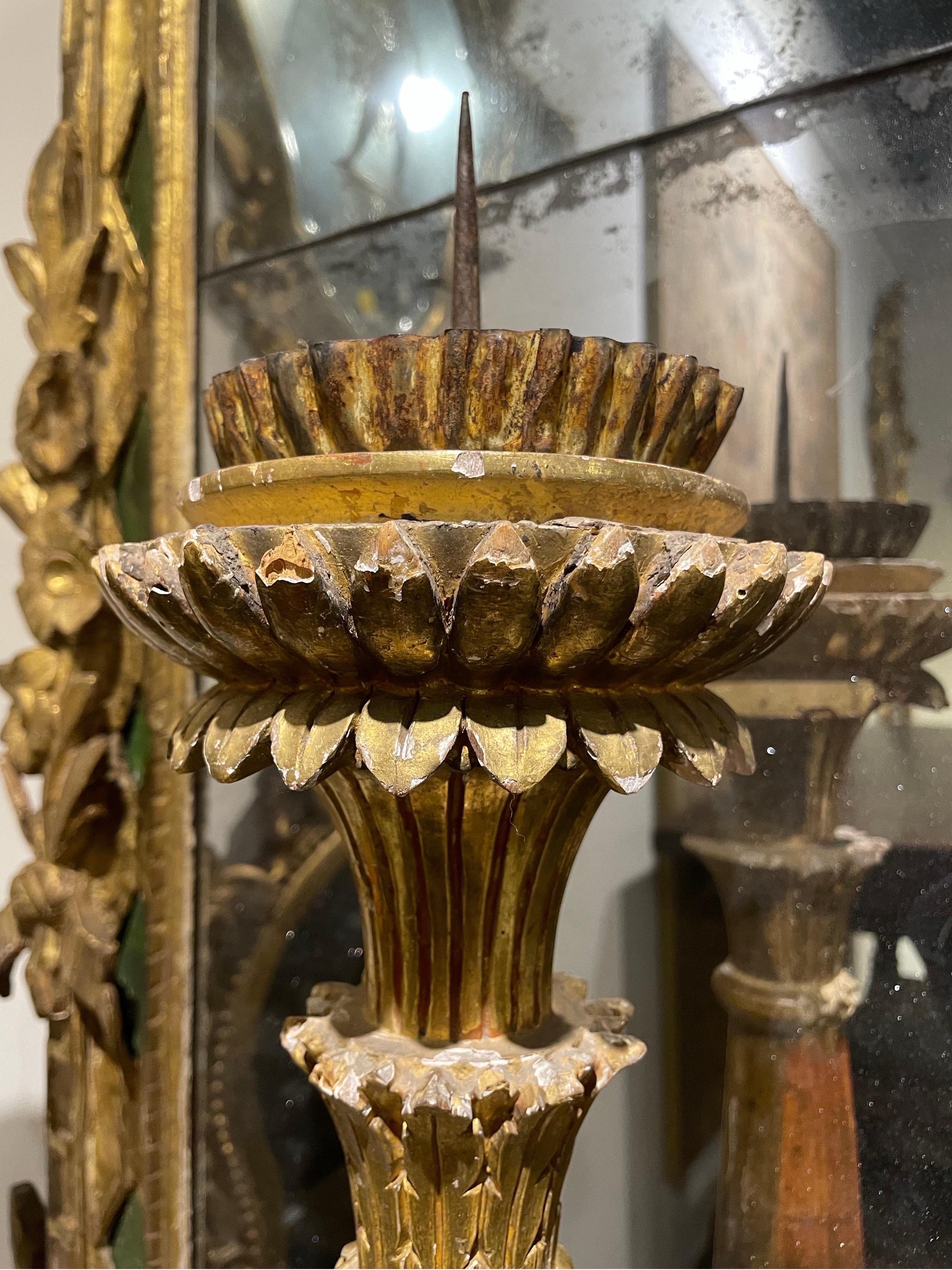 A Fine Pair of Carved Limewood and Gilt Torcheres, Italian Circa 1780 For Sale 2