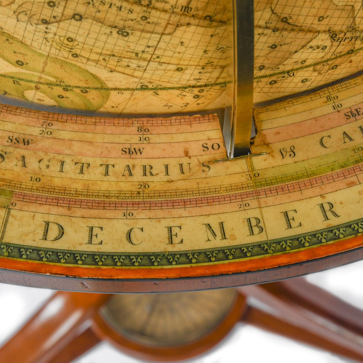 Wood A Fine Pair of Cary Globes, Retailed by Kirk and Mercein of New York c.1816-1820 For Sale