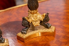Fine Pair of Charles X Gilt Bronze and Bronze Incense Burners