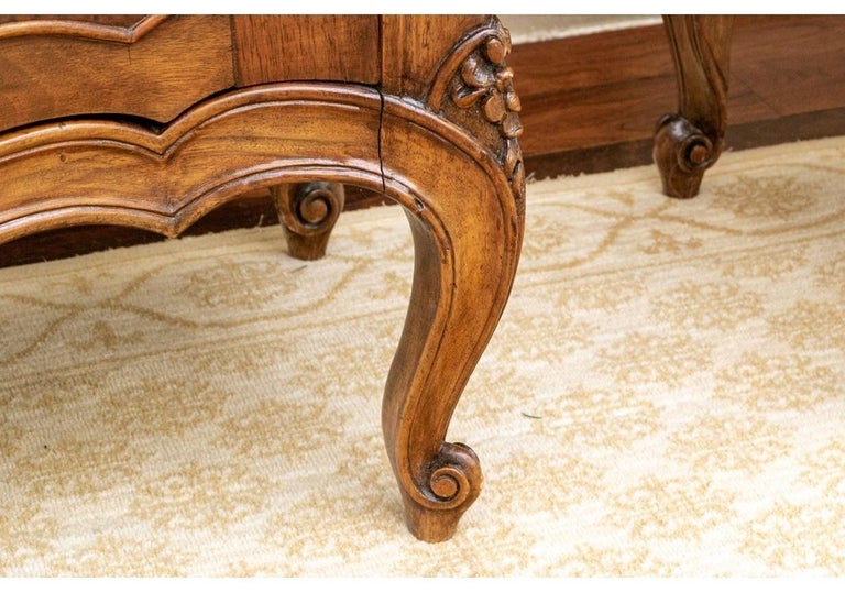 Fine Pair of Classic French Style Figured Wood Veneer For Sale