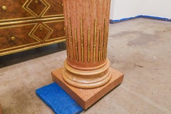 A fine pair of Classical marble columns with gilt bronze mounts