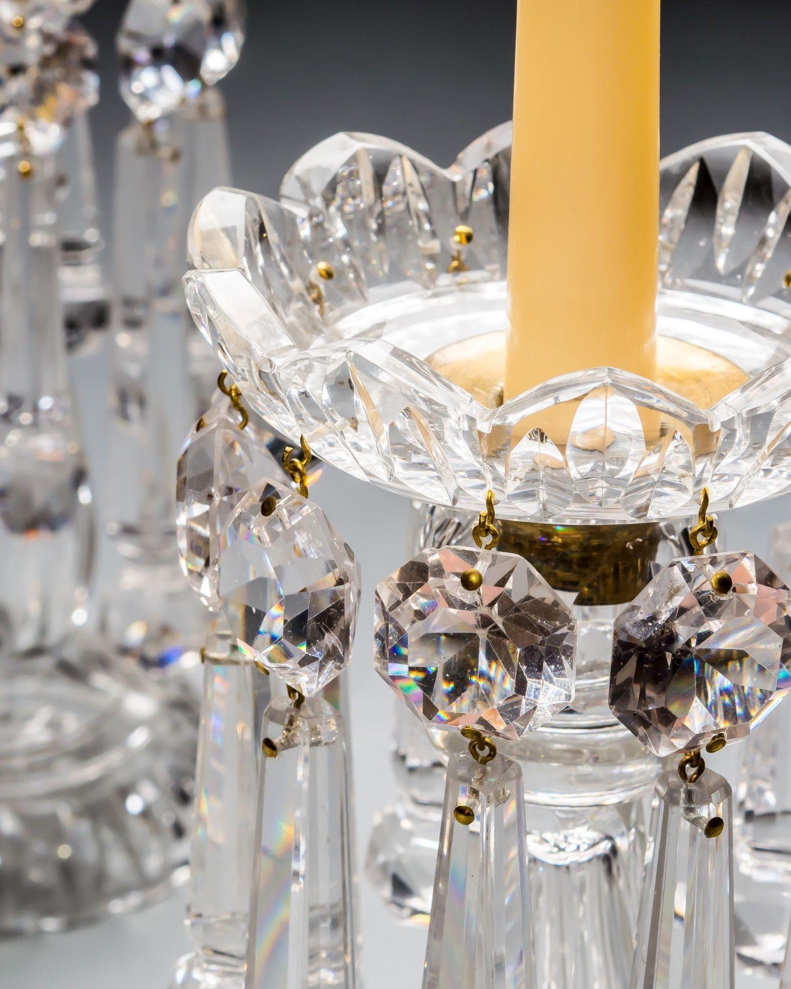 XIXe siècle A.I.C.C., paire de chandeliers en cristal, F & C Osler en vente