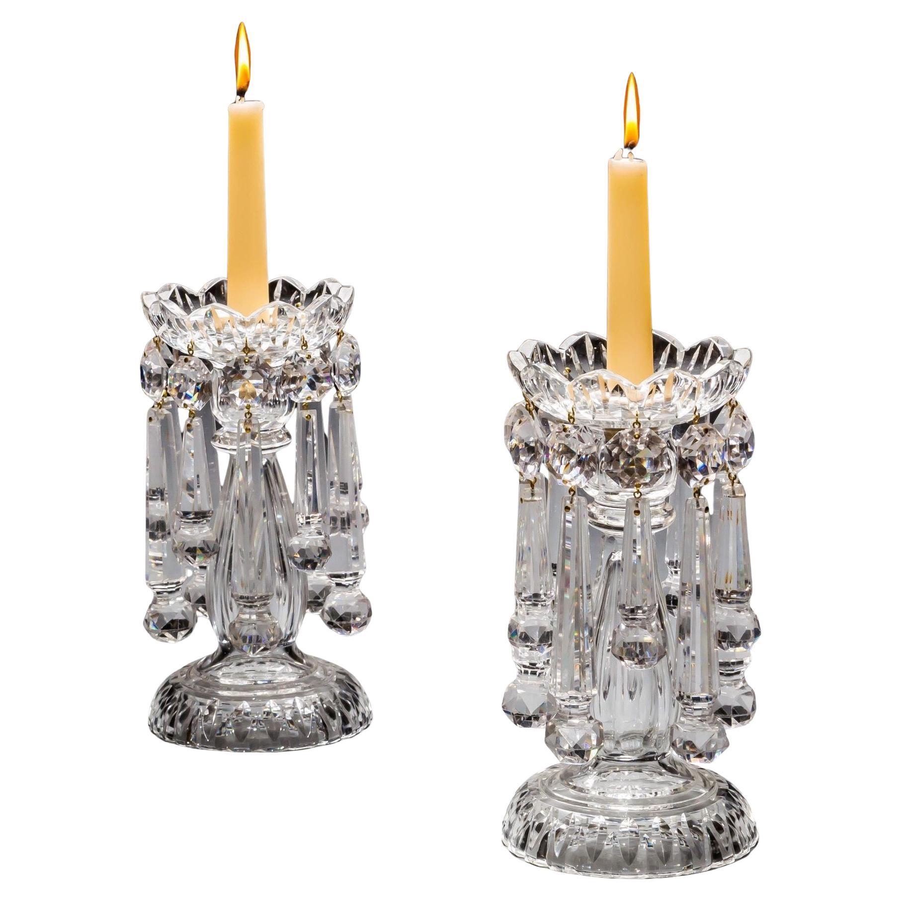 A.I.C.C., paire de chandeliers en cristal, F & C Osler en vente