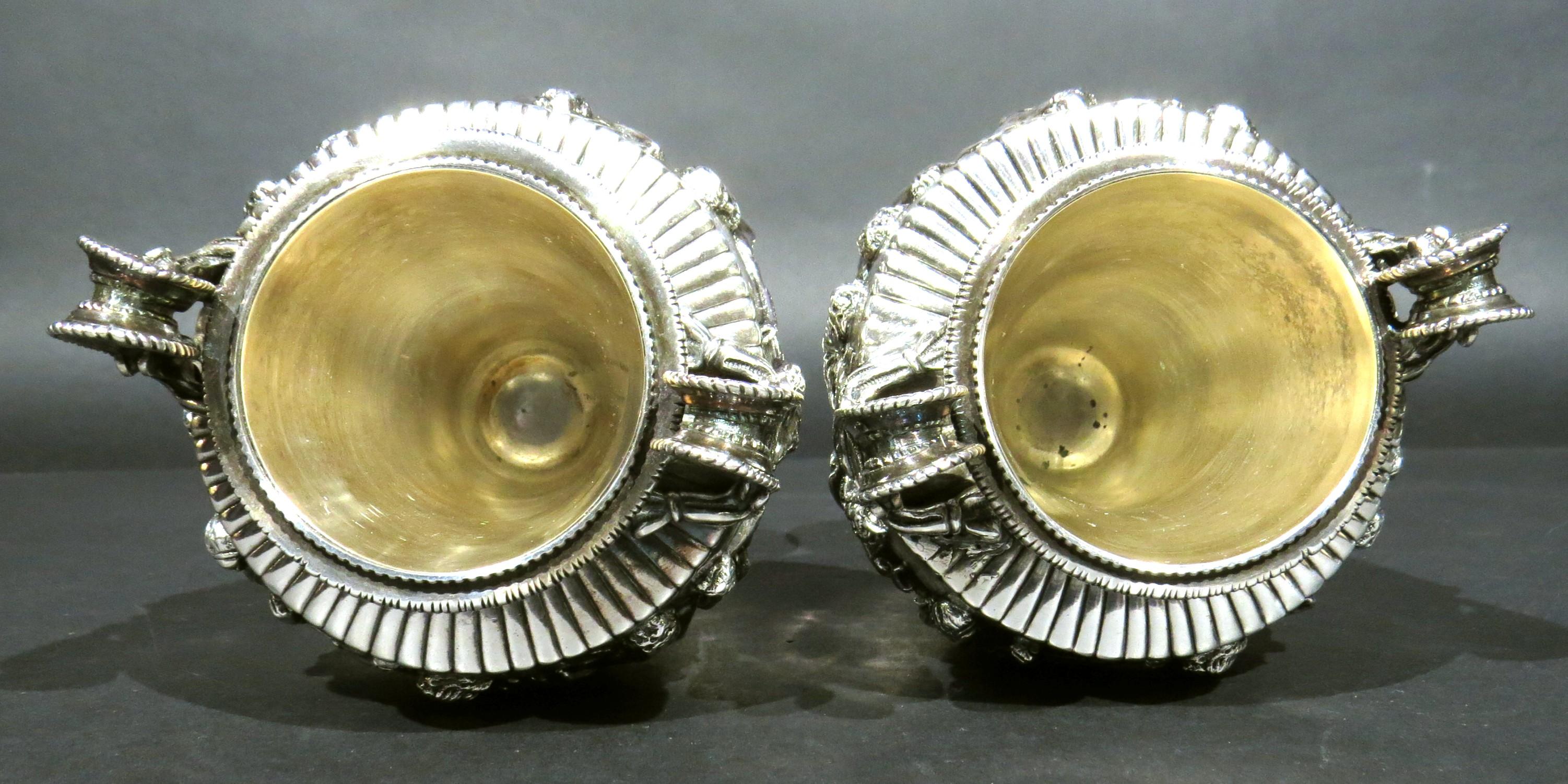 A Fine Pair of Early 20th Century Silver Plated Townley Vases, Circa 1920 For Sale 4