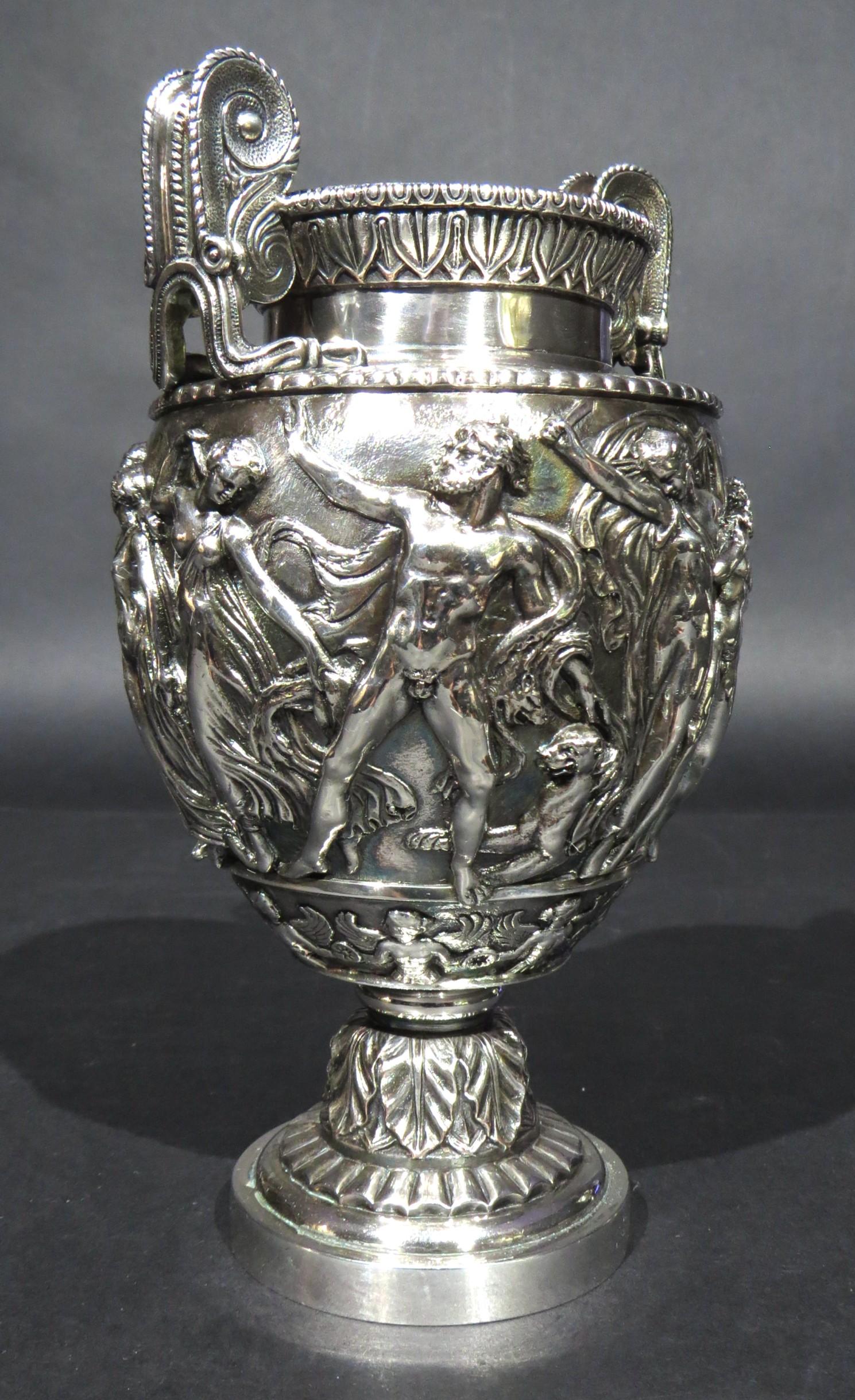 English A Fine Pair of Early 20th Century Silver Plated Townley Vases, Circa 1920 For Sale