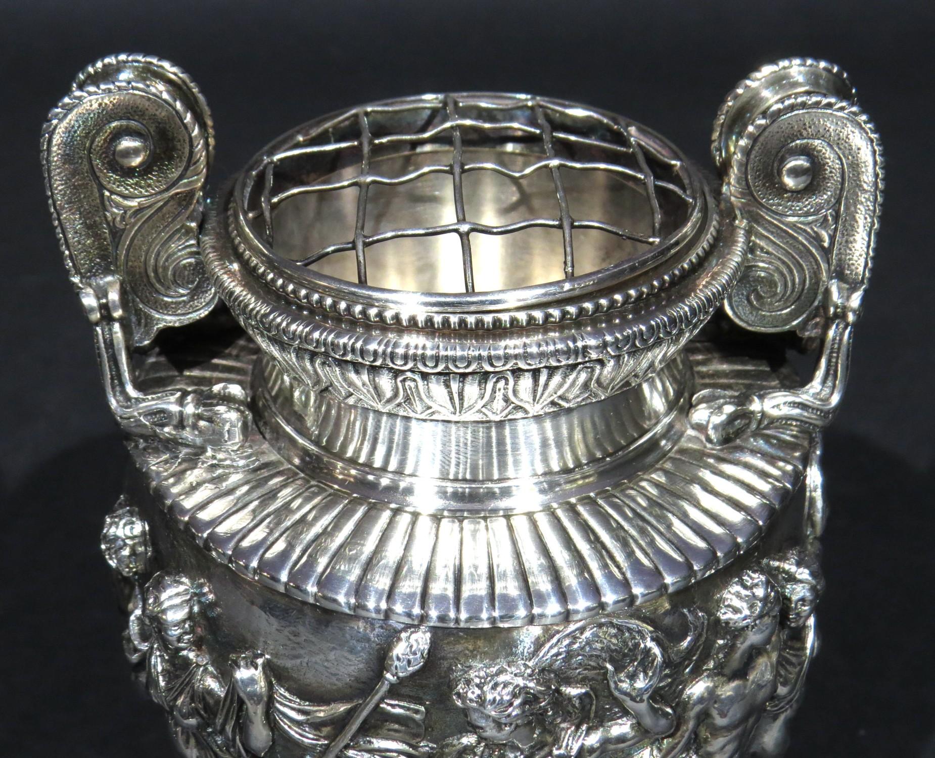 A Fine Pair of Early 20th Century Silver Plated Townley Vases, Circa 1920 For Sale 3