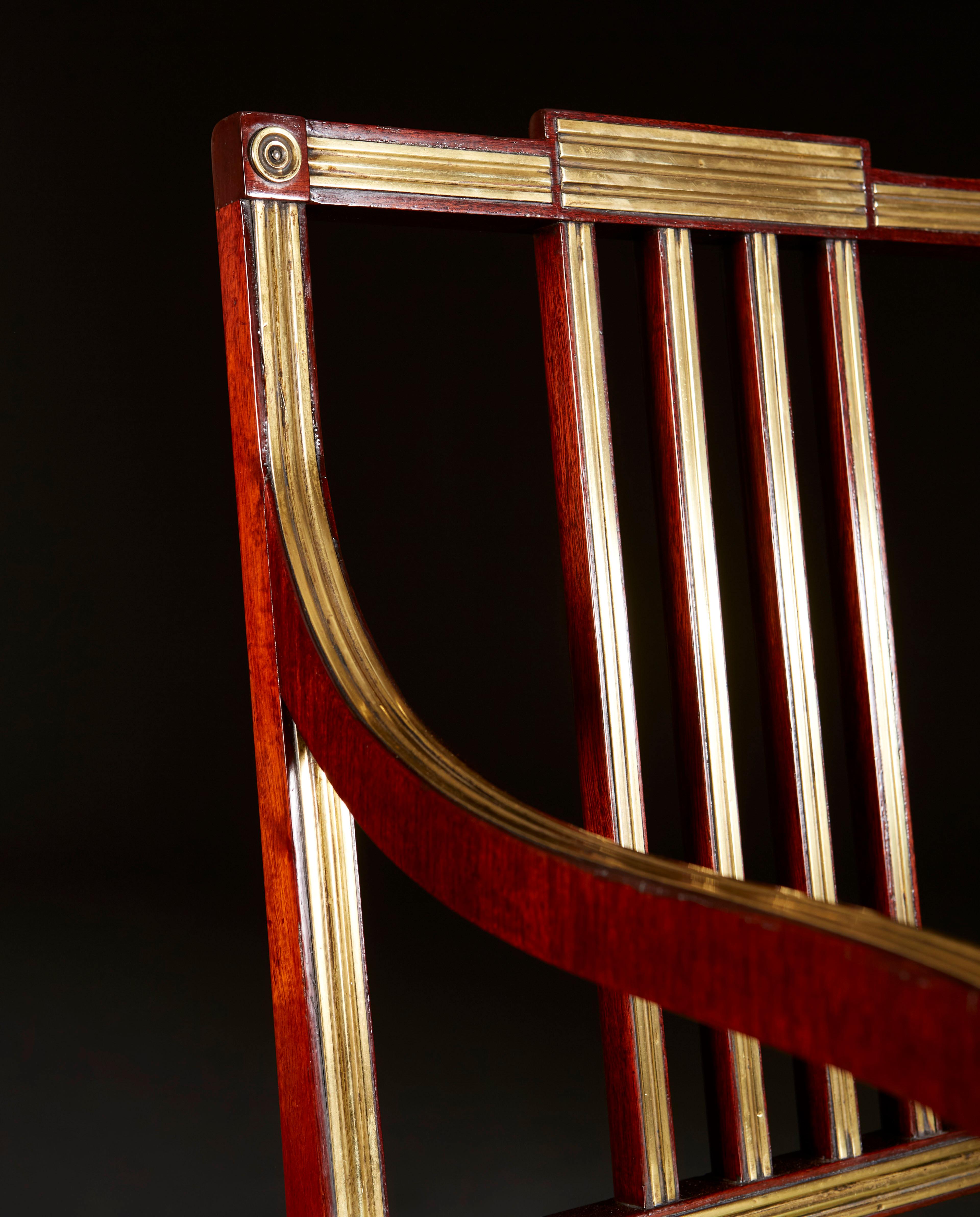 Fine Pair of Early Nineteenth Century Russian Open Armchairs 2