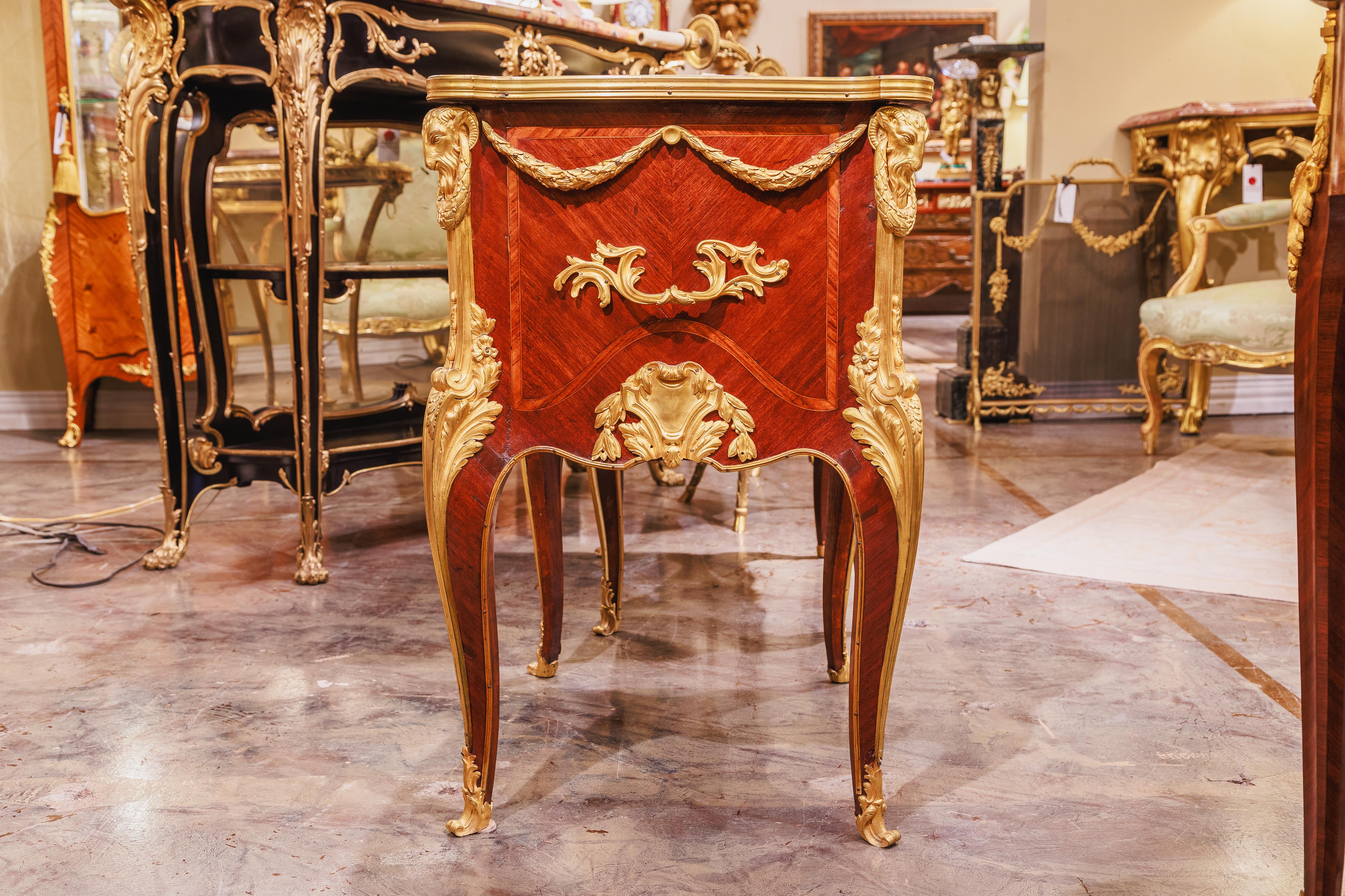 A fine pair of French 19th century nightstand commodes signed F. Linke 3