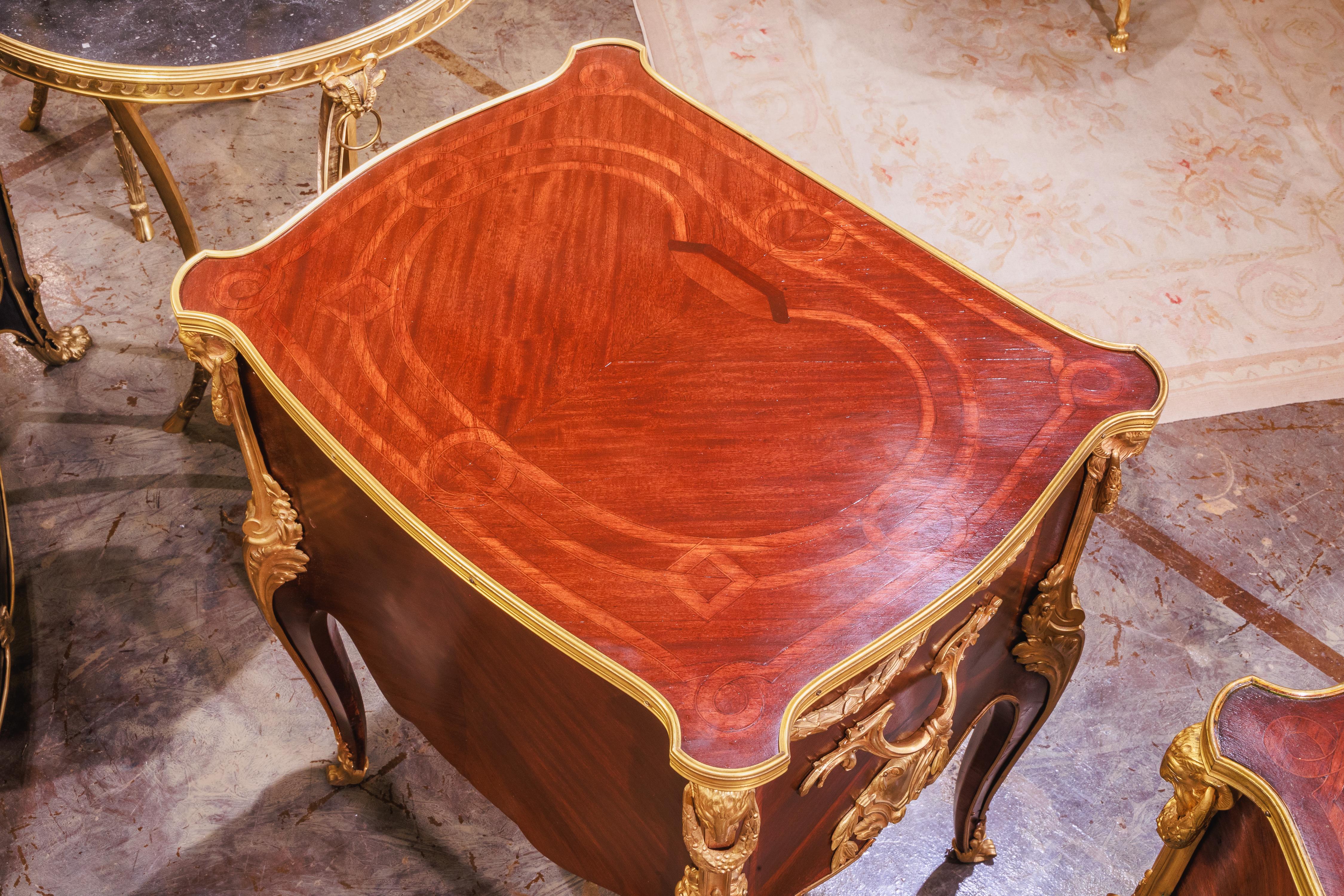 A fine pair of French 19th century nightstand commodes signed F. Linke 2