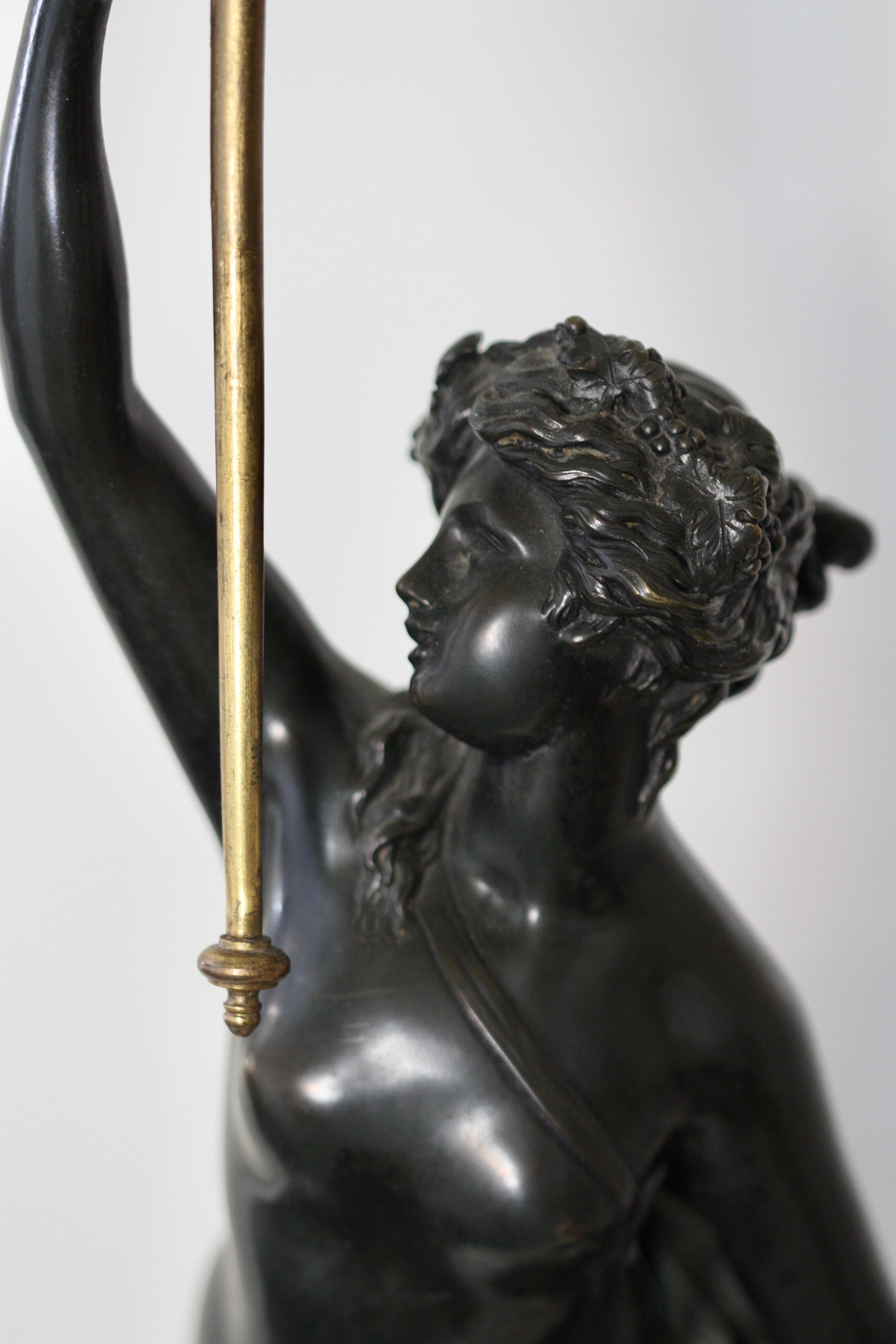 19th Century Fine Pair of French Gilt and Patinated-Bronze and Marble Candelabra
