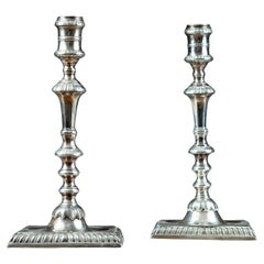 Paire de chandeliers en argent George II, William Cafe 1758