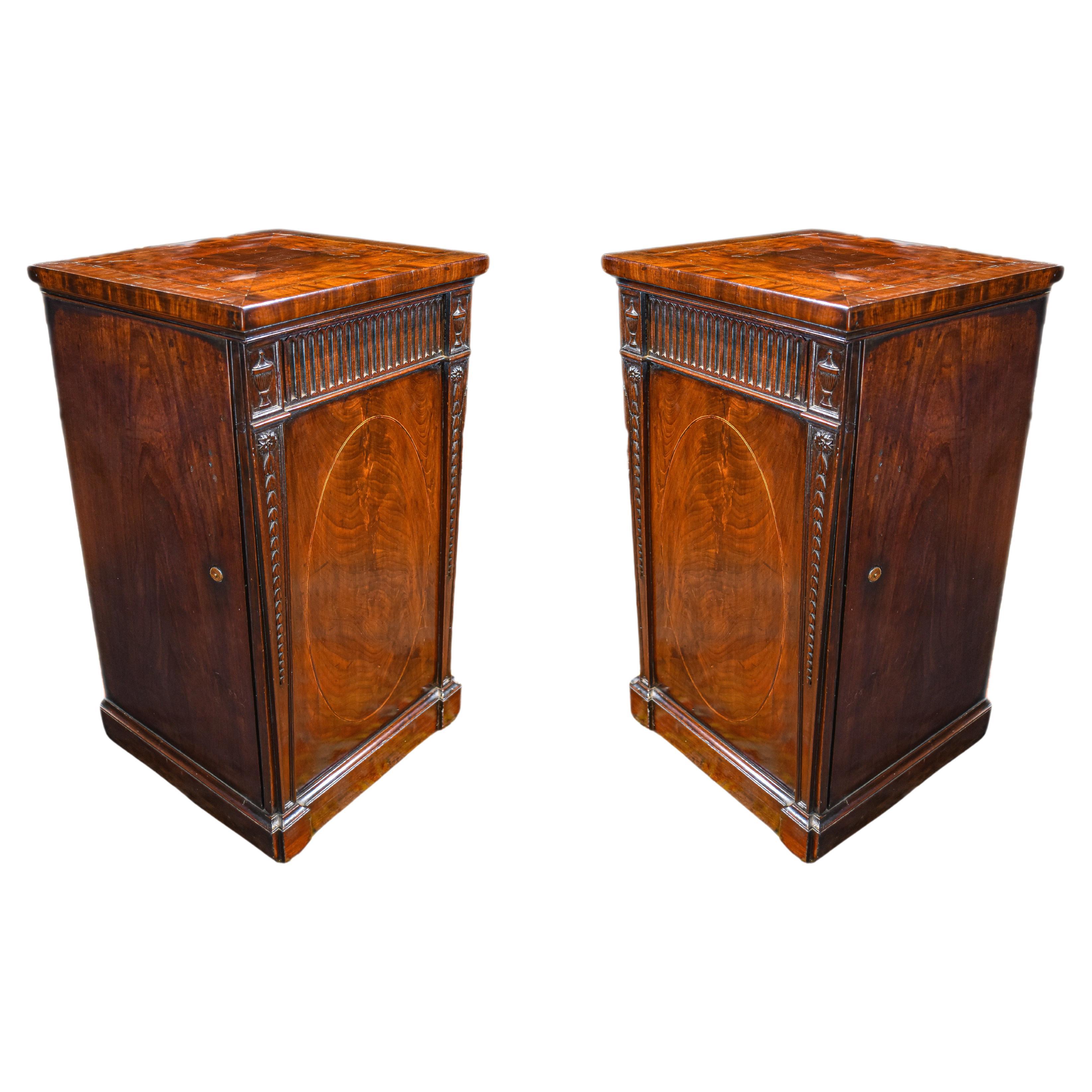 Fino par de armarios de pedestal Jorge III Gillows