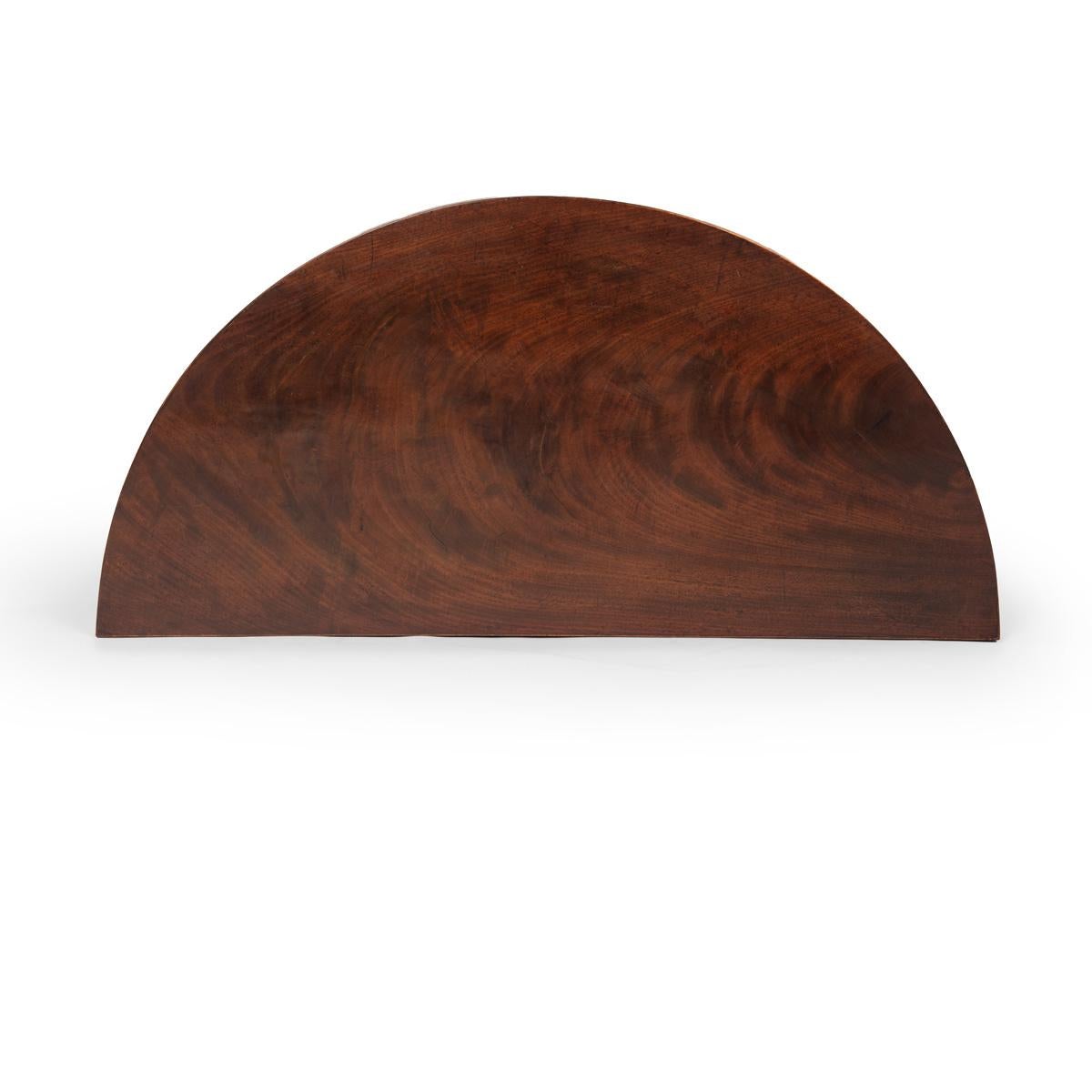 A fine pair of George III period mahogany demilune card tables with provenance 3