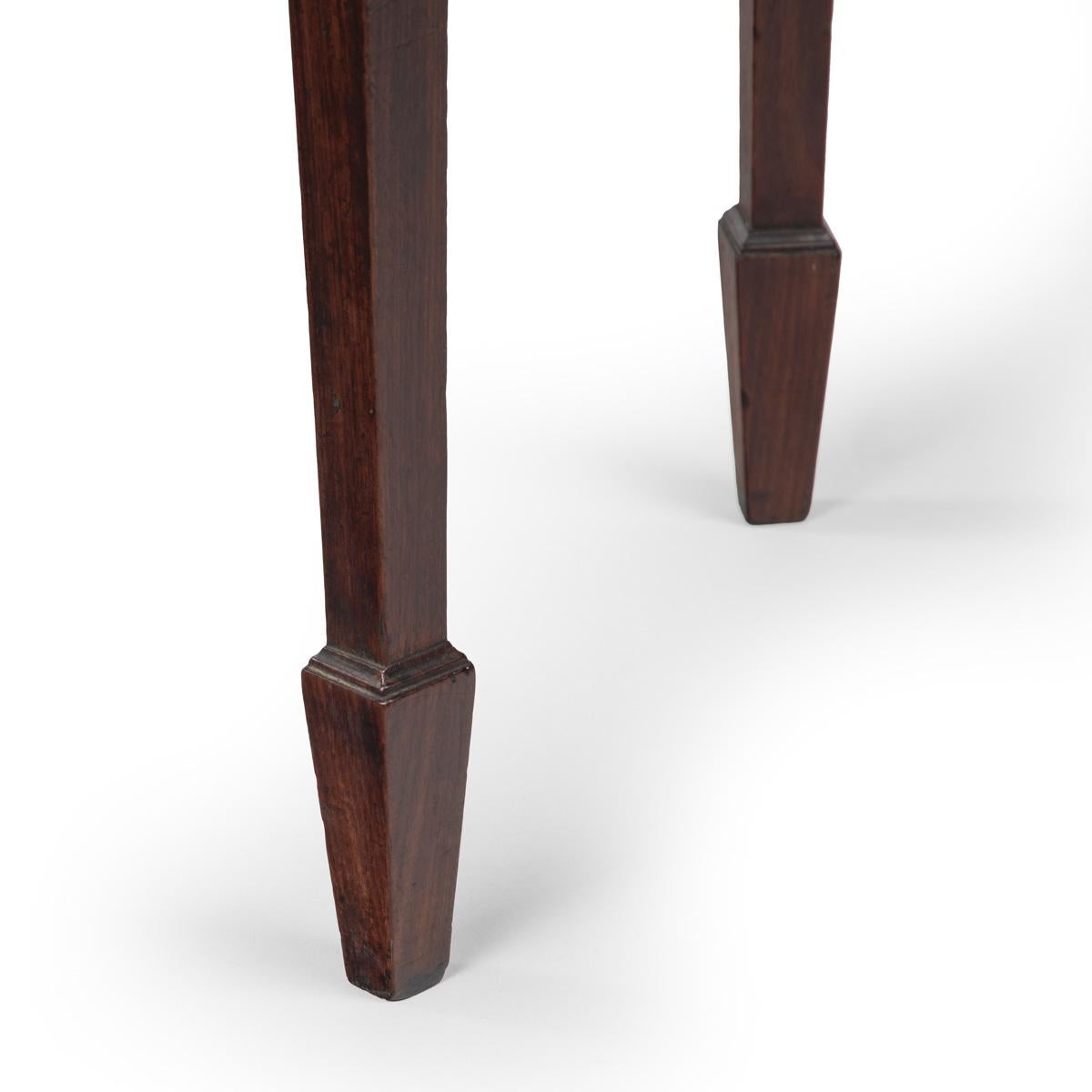 A fine pair of George III period mahogany demilune card tables with provenance 5