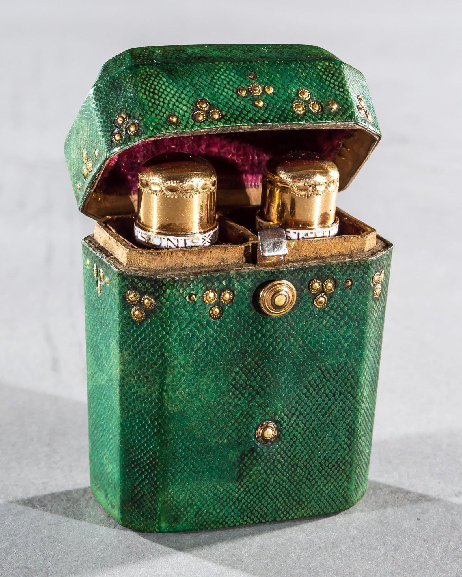 18th Century and Earlier A Fine Pair of Georgian Scent Bottles By James Giles