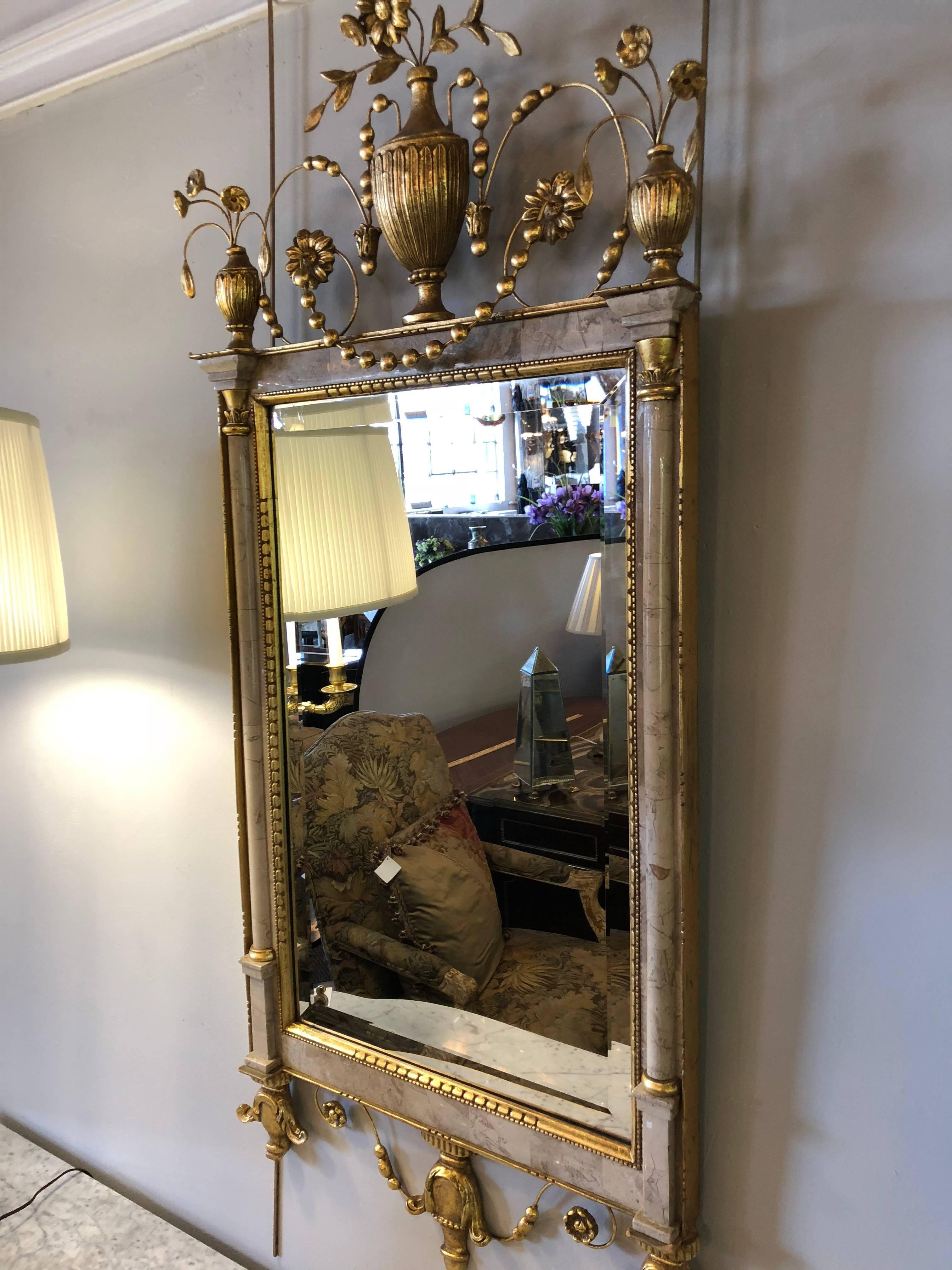 Fine Pair of Gilt Northern Italian Wall or Console Mirrors 1