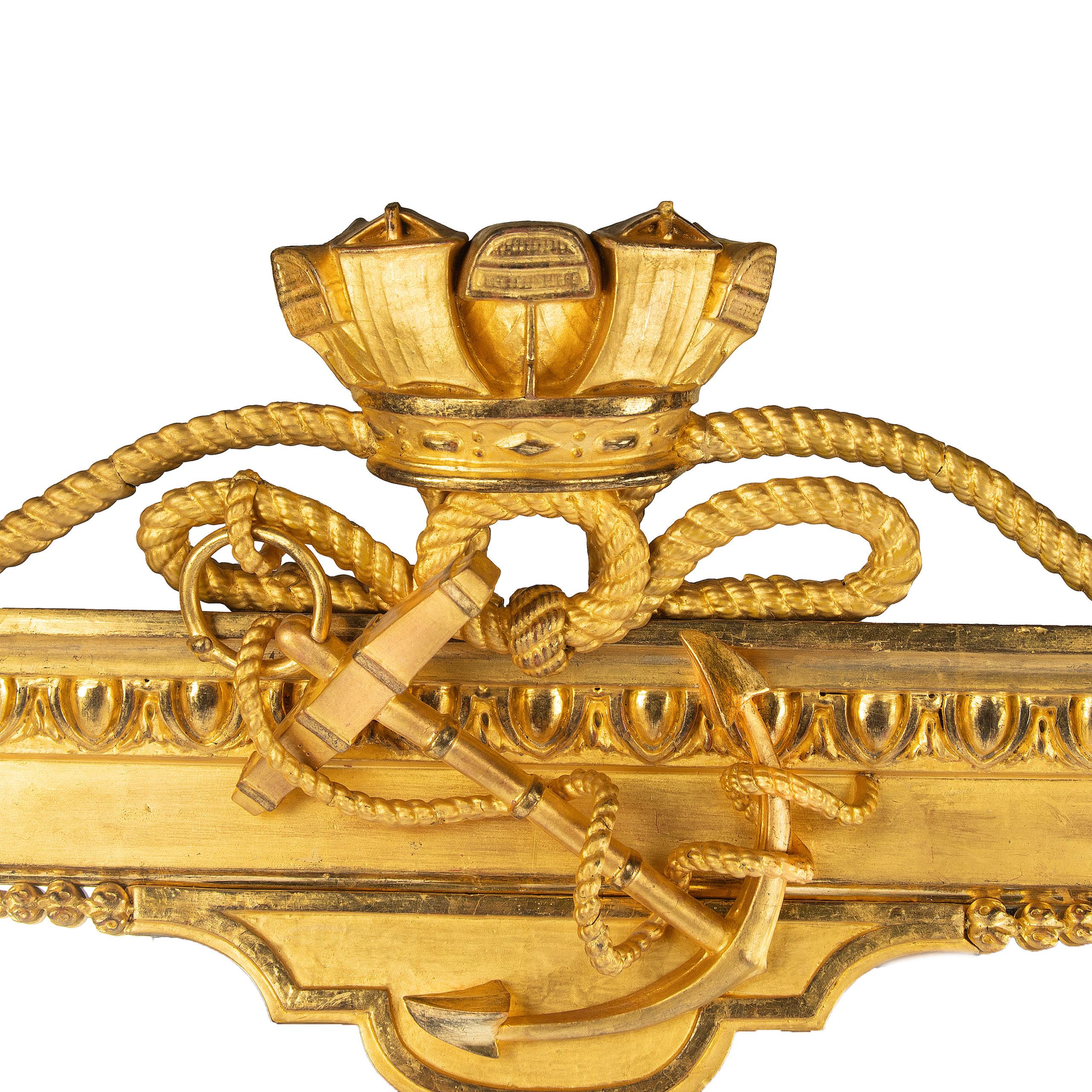 A Fine Pair of Giltwood Overmantel Mirrors Supplied by G. Wendover and Co. For Sale 1
