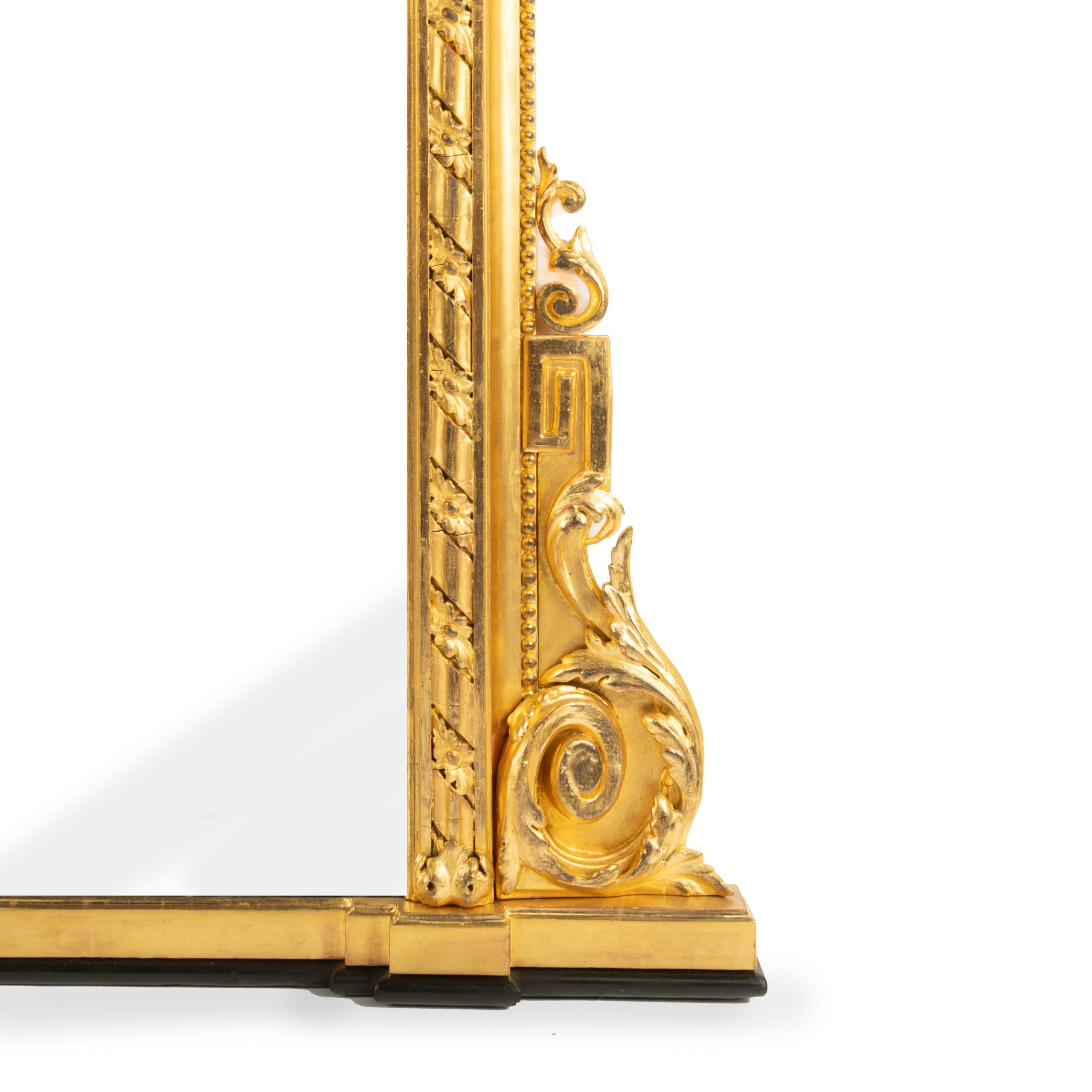 A Fine Pair of Giltwood Overmantel Mirrors Supplied by G. Wendover and Co. For Sale 2
