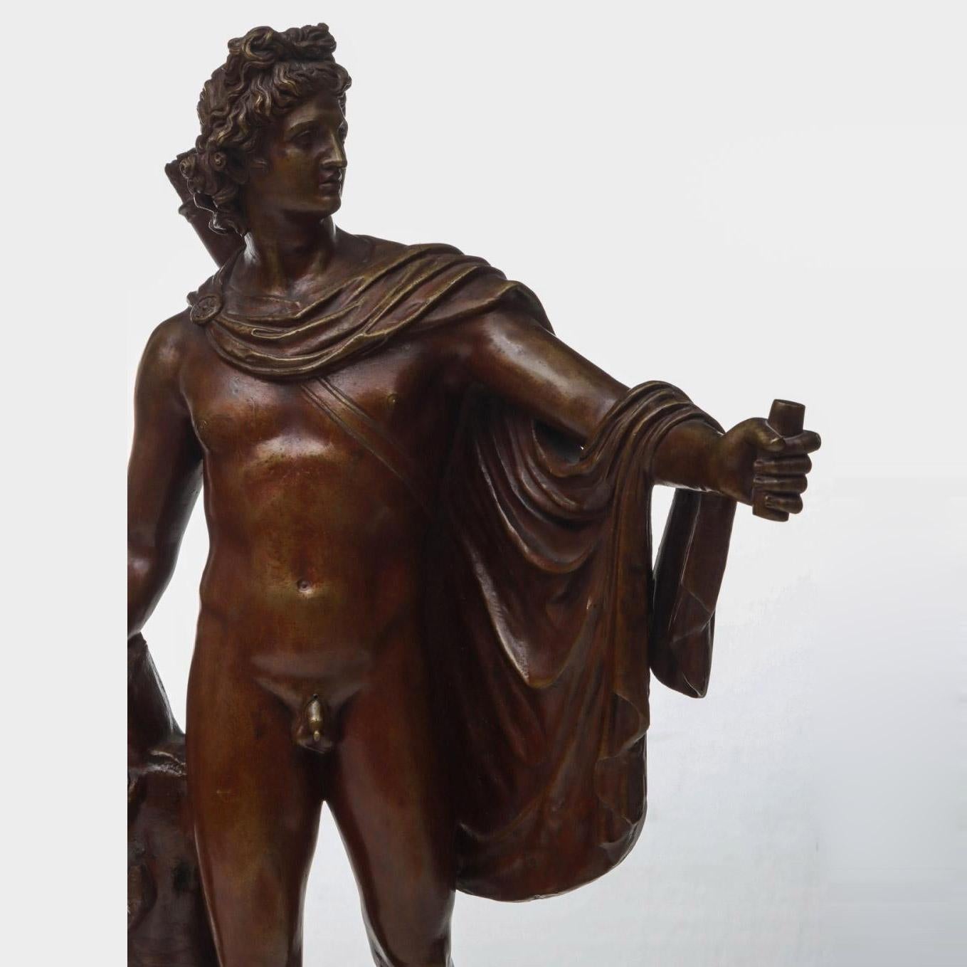 19th Century Fine Pair of Italian Patinated Bronze Sculptures by Salvatore Errico