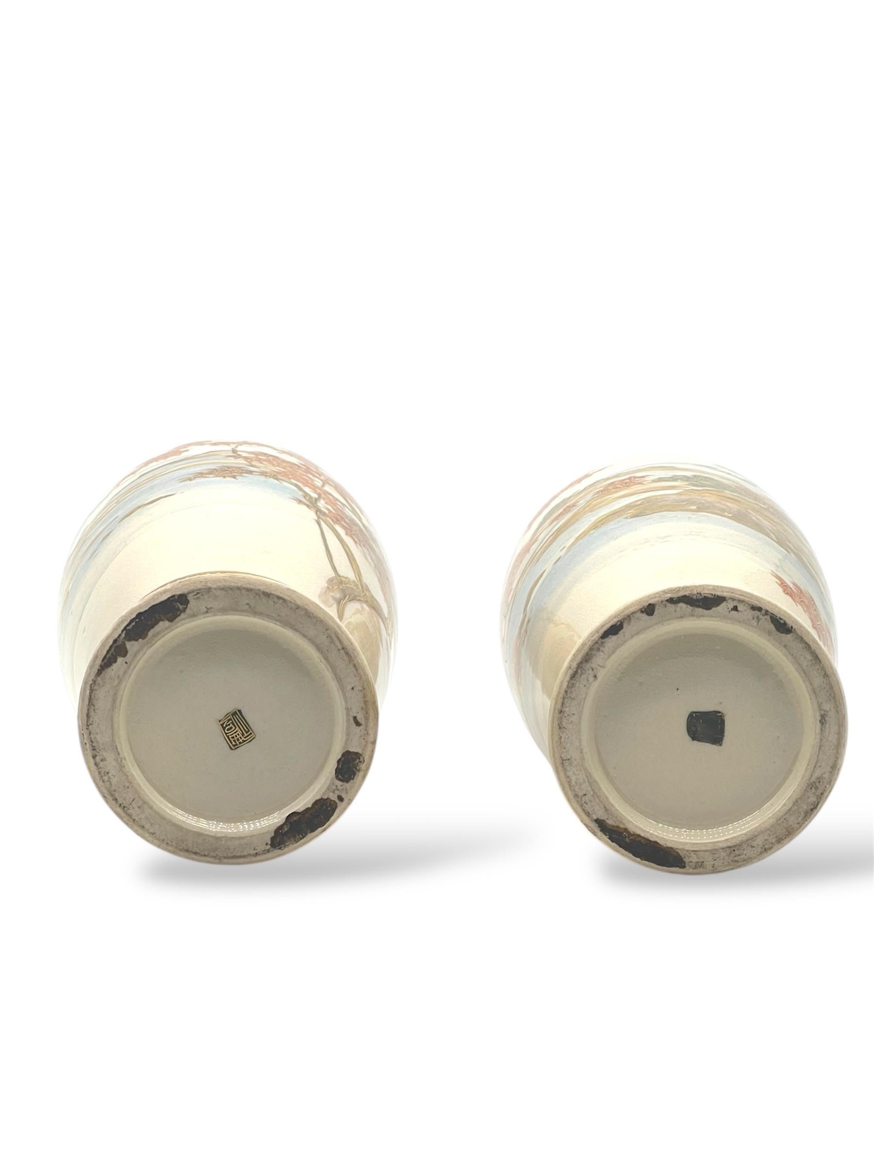 A Fine Pair of Japanese Satsuma Vases, Meiji Period , Signed Reizan. in vendita 6