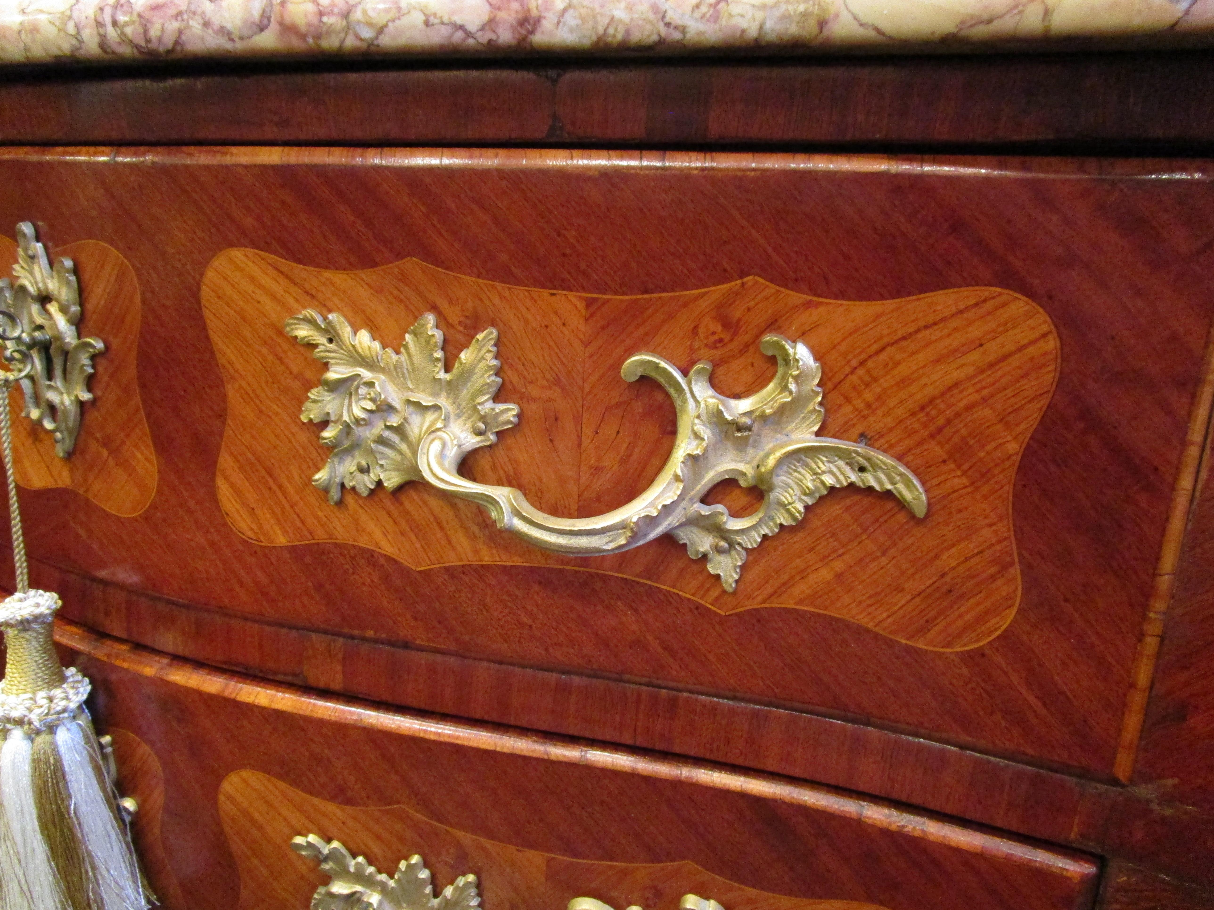 Fine Pair of Late 19th C French Louis XV Commodes Stamped by the Paris Maker 2