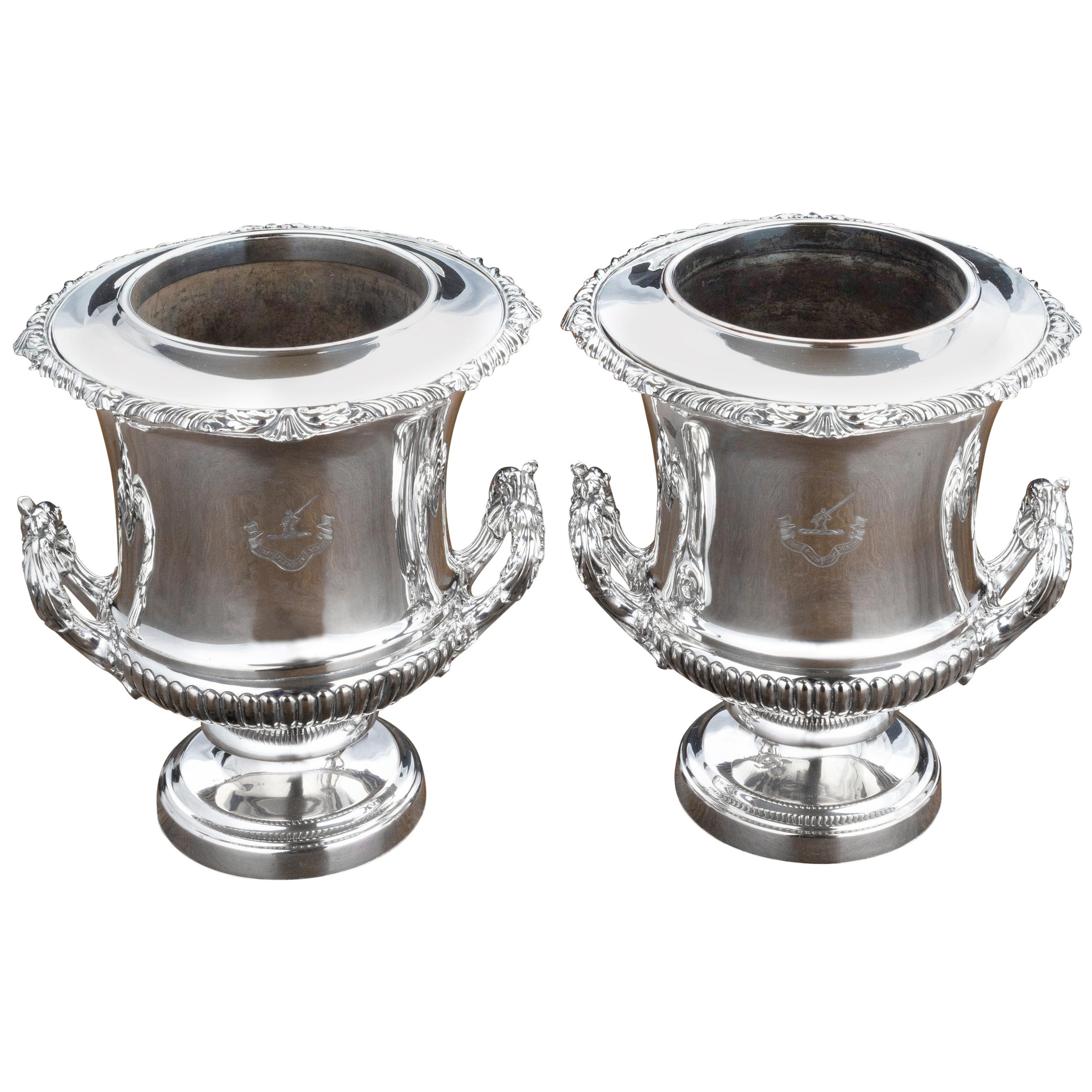 Fine Pair of Late 19th Century Champagne or Wine Coolers