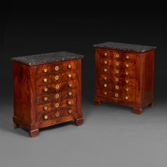 A Fine Pair of Late 19th Century Flame Mahogany Cabinets
