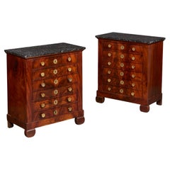A Fine Pair of Late 19th Century Flame Mahogany Cabinets 