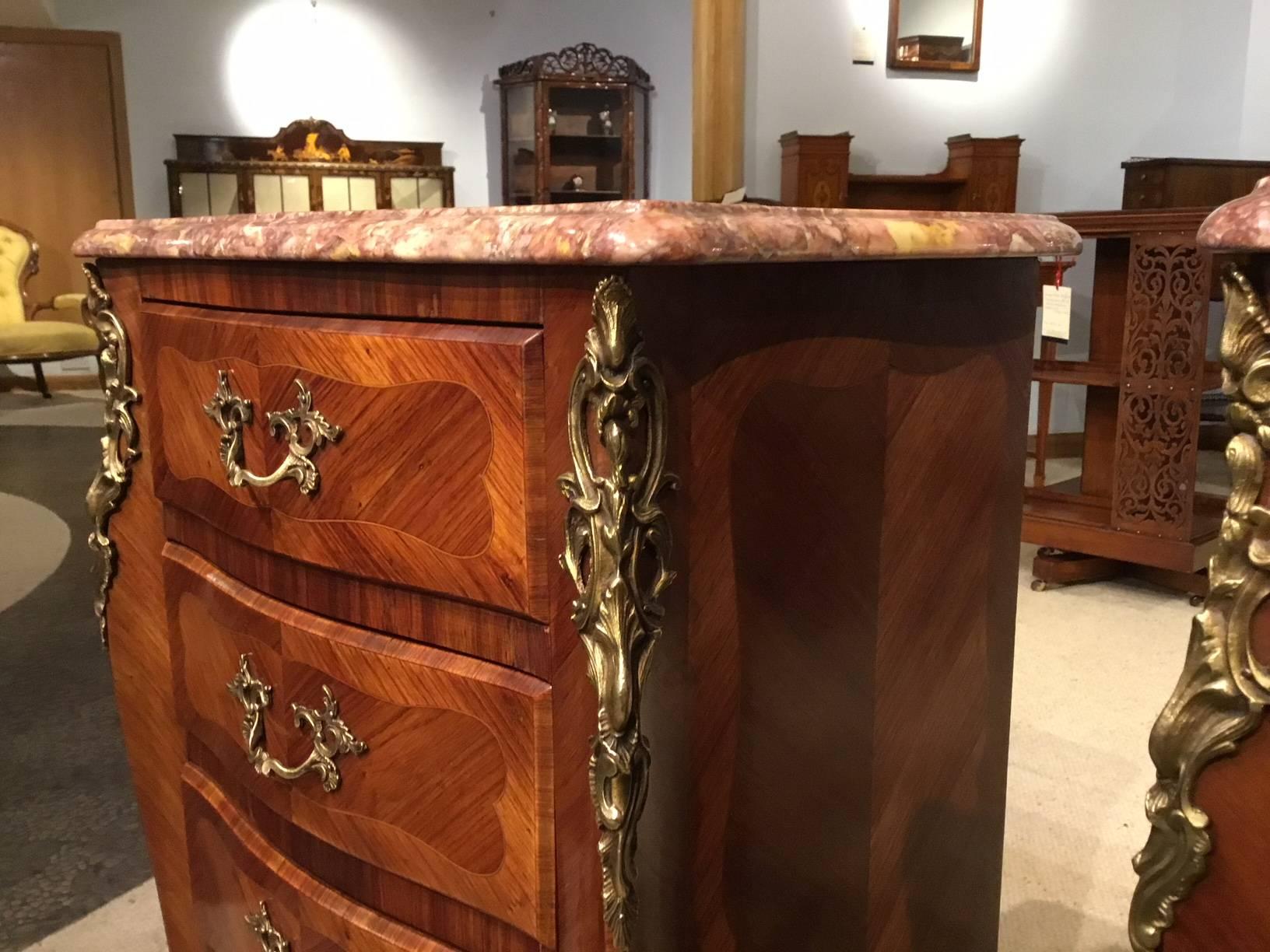 Fine Pair of Late 19th Century French Kingwood Bedside Chests 2